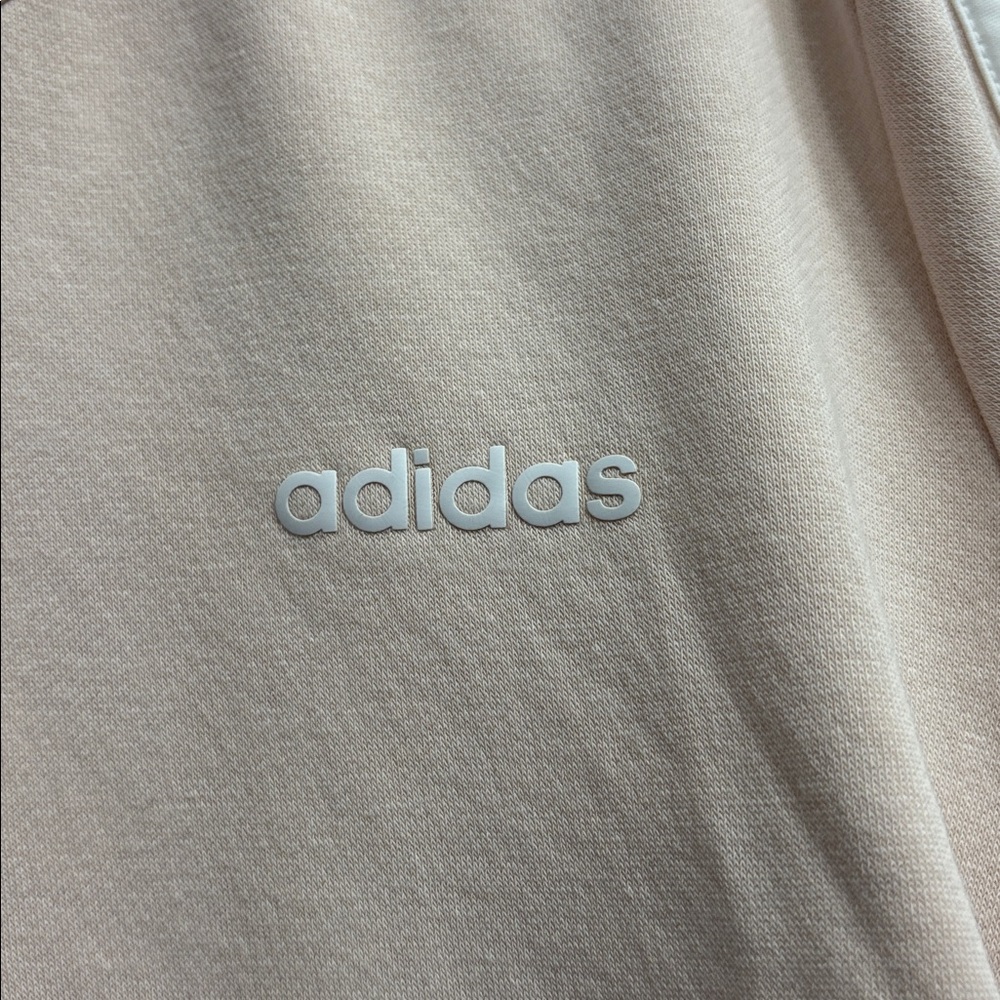 Adidas Light Pink Hoodie with White Stripes- Great condition - Picture 3 of 6